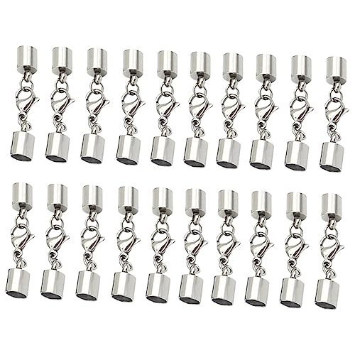 Gatuida 20 Stück Teiliges Schmuckverschluss Lederband Verschluss Lobster Karabinerverschluss für Armband Halskette Loch Robust Langlebig DIY Schmuckherstellung Gatuida 20 Stück Teiliges Schmuckverschluss Lederband Verschluss Lobster Karabinerverschluss für Armband Halskette Loch Robust Langlebig DIY Schmuckherstellung von Gatuida
