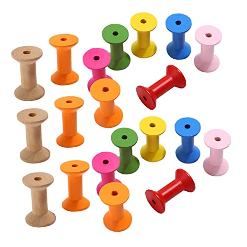 Gatuida 20 Stück Teiliges Vintage Holzspulen Bunte Unbehandelte Garnspulen Langlebigem Holz DIY Bastelmaterial für Wickeln und Dekorative Handarbeit Gatuida 20 Stück Teiliges Vintage Holzspulen Bunte Unbehandelte Garnspulen Langlebigem Holz DIY Bastelmaterial für Wickeln und Dekorative Handarbeit von Gatuida