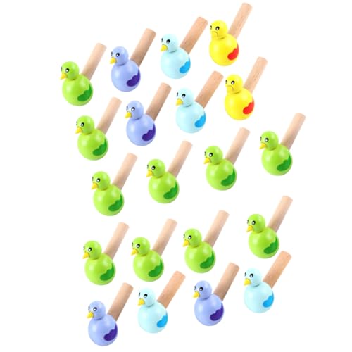 Gatuida 20 Stück Teiliges Vogelpfeifen aus Sicherem Geruchslosem Material Bunte Holzpfeifen in Cartoon Design Fördert Musikalisches Lernen und Interaktives für Zufällige Zufällige Farbe von Gatuida
