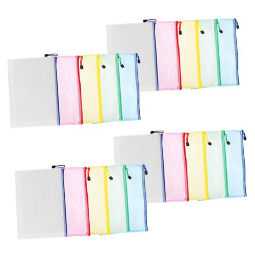 Gatuida 20 Stück Teiliges Wasserdichter Mesh Zipper Beutel Dokumententaschen Transparent Große Kapazität Leicht und Tragbar für Büro Schule Reisen und Aufbewahrung von Akten und Kosmetik Gatuida 20 Stück Teiliges Wasserdichter Mesh Zipper Beutel Dokumententaschen Transparent Große Kapazität Leicht und Tragbar für Büro Schule Reisen und Aufbewahrung von Akten und Kosmetik von Gatuida
