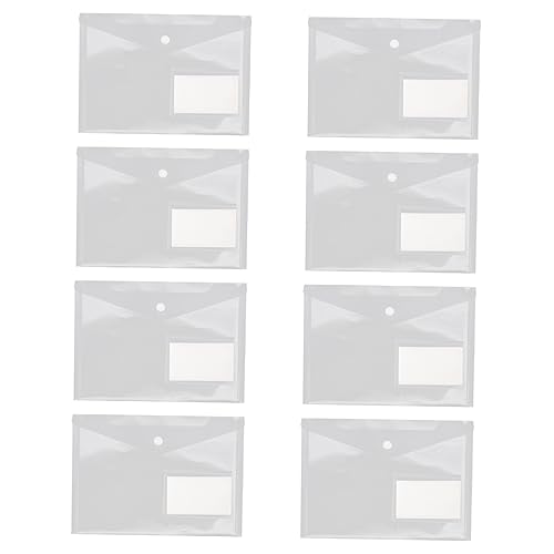 Gatuida 20 Stück Transparente Dokumentenmappe mit Druckknopf Leichter Tragbarer Organizer für Belege Visitenkarten und für Büro und Schule von Gatuida