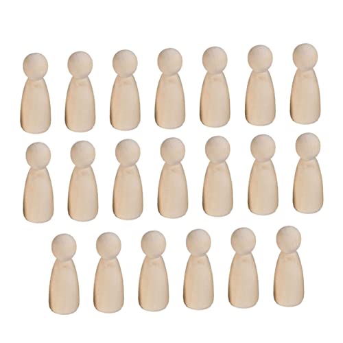 Gatuida 20 Stück Unlackierte Holzpuppen für DIY Malen Basteln Figuren für Kreative Projekte Unvollendete Puppen für Dekoration Handwerk von Gatuida
