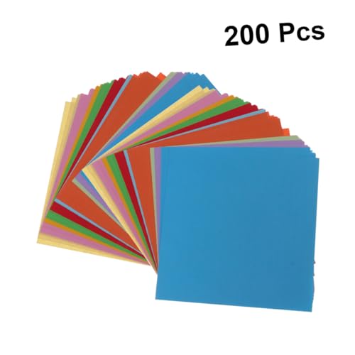 Gatuida 200 Blatt Doppelseitiges Origami Papier in Lebendigen Farben Quadratisches Faltpapier für DIY Bastelprojekte Farbenfrohes Bastelpapier zum Falten und Dekorieren von Gatuida