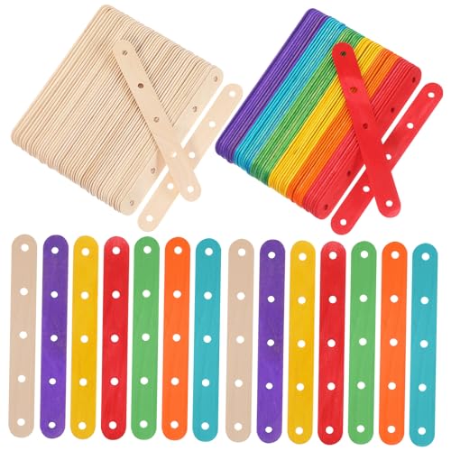 Gatuida 200 Stk. Teiliges Bunte und Natürliche Eisstiele mit Löchern Langlebige Holz Popsicle Sticks für Lebensmittel Kinderfreundlich zum Basteln Partydekoration und DIY Lutscher Gatuida 200 Stk. Teiliges Bunte und Natürliche Eisstiele mit Löchern Langlebige Holz Popsicle Sticks für Lebensmittel Kinderfreundlich zum Basteln Partydekoration und DIY Lutscher von Gatuida