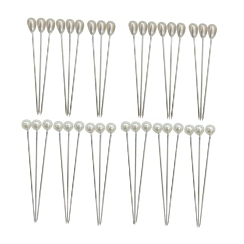 Gatuida 200 Stück Brautstrauß Stecknadeln Weiß Perlmutt Kopf Hochzeit Bouquet Pins zum Befestigen von Blumen und Ansteckern für Braut Brautjungfern von Gatuida