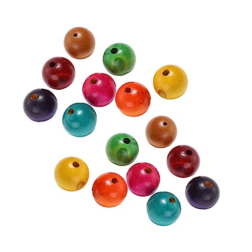 Gatuida 200 Stück Bunte Holzperlen Durchmesser Runde Bastelperlen aus Naturholz Langlebig zum Auffädeln für DIY Schmuckherstellung Armbänder Halsketten und Kreative Dekorationen von Gatuida