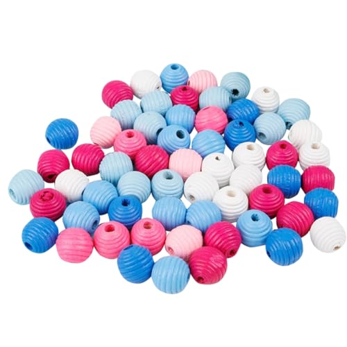 Gatuida 200 Stück Bunte Holzperlen Mischfarben DIY Bastelperlen für Schmuckherstellung Geeignet für Armbänder Dekorationen und Kreative Projekte von Gatuida