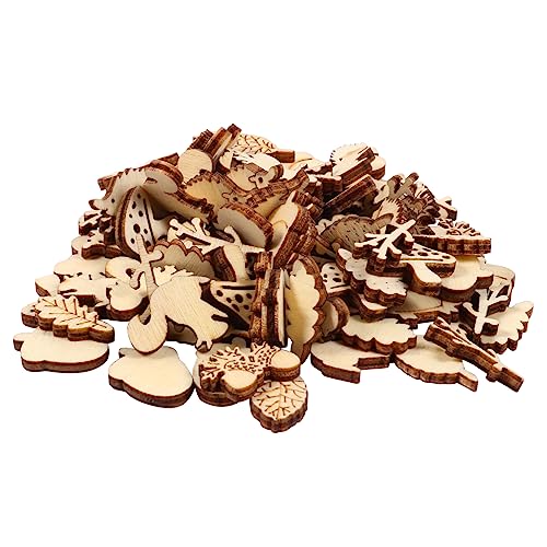 Gatuida 200 Stück Diy -kiefernkegelblätter Schüttgut Stöcke Unvollendet Rustikal Formen Klein Pilz Stickig Mini-pilze Sammelalbum Ausschnitte Handwerk Pilz Zeug Groß Pilze Unbemalt Hölzern von Gatuida