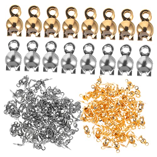 Gatuida 200 Stück Endkappen für Schmuckherstellung Diy Bastelbedarf Edelstahlfarbe für Armbänder Knotenschutzkappen für Basteln Gatuida 200 Stück Endkappen für Schmuckherstellung Diy Bastelbedarf Edelstahlfarbe für Armbänder Knotenschutzkappen für Basteln von Gatuida