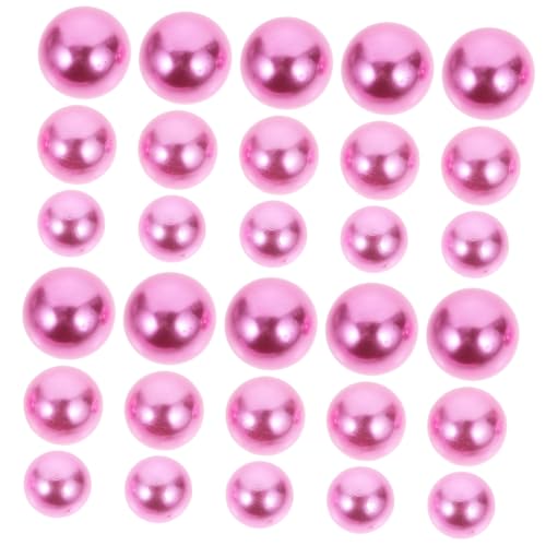 Gatuida 200 Stück Faux Perlen ohne Loch in Abs Imitationsperlen für DIY Schmuckherstellung Bastelmaterial Rosa Perlen für Armbänder und Dekorationen von Gatuida