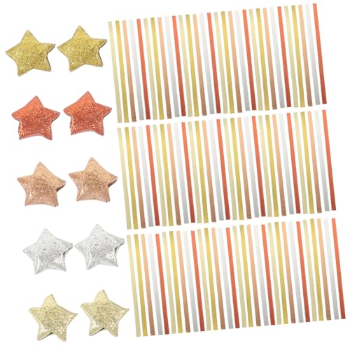 Gatuida 200 Stück Glitzer Origami Papier Streifen Farbverlauf Gold Farben DIY Bastelpapier für Faltsterne und Handwerksprojekte Leicht Doppelseitig für Anfänger und Profis Geeignet von Gatuida