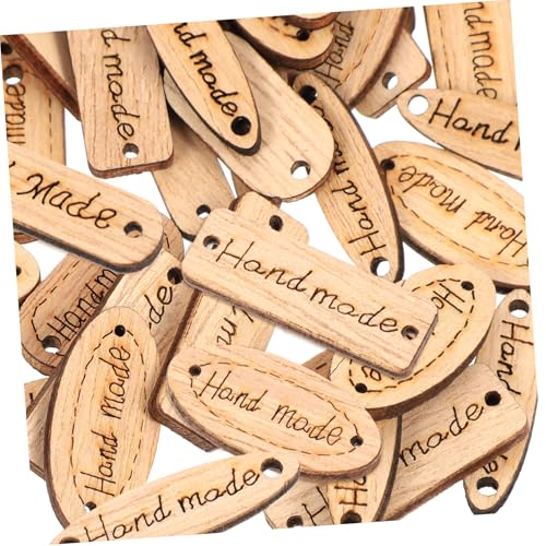 Gatuida 200 Stück Handmade Holzlabel aus Naturbelassenem Paulownia Holz Unlackiert Beidseitig Glatt Geschliffen zum Bemalen Basteln Nähen und Scrapbooking für DIY Projekte und von Gatuida