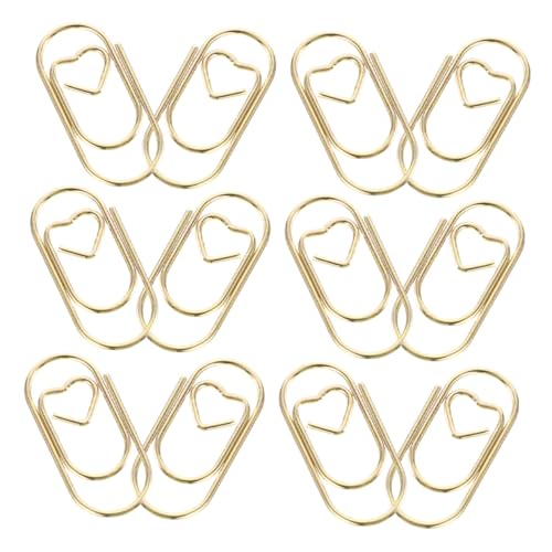 Gatuida 200 Stück Herz Büroklammern aus Robustem Stahl Niedliche Metallklammern für Dokumente Lesezeichen Scrapbooking und Organisation für Büro Schule und Heimgebrauch Gatuida 200 Stück Herz Büroklammern aus Robustem Stahl Niedliche Metallklammern für Dokumente Lesezeichen Scrapbooking und Organisation für Büro Schule und Heimgebrauch von Gatuida