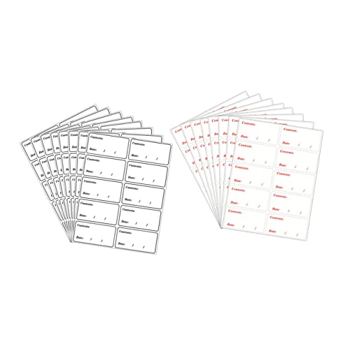 Gatuida 200 Stück Lebensmitteldatum Etiketten Wiederablösbare Aufkleber für Gefrier und Vorratsdosen PVC Einfache Handhabung für Lebensmittelaufbewahrung von Gatuida