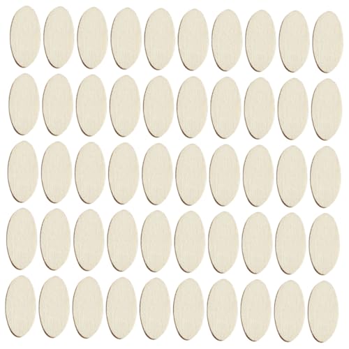 Gatuida 200 Stück Ovale Holzscheiben zum Basteln Leichte Holzchips für DIY Handwerk Natürliche Holzteile für Kreative Dekorationen bei Hochzeit Geburtstag Weihnachten Vielseitige von Gatuida