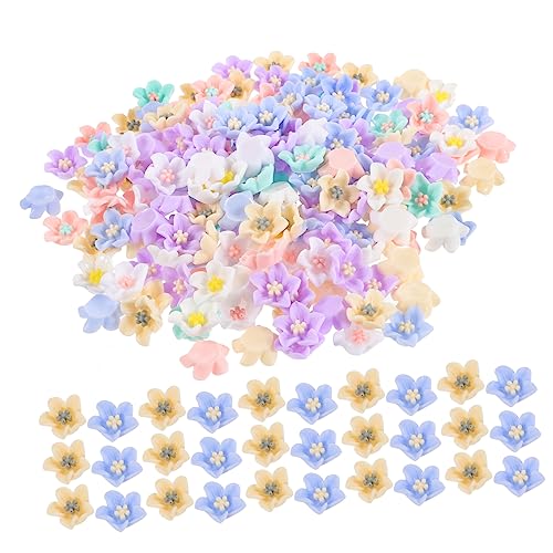 Gatuida 200 Stück Resin Blumen Handy Anhänger Bunte DIY Dekorationen für Schmuck Haarnadeln und Bastelbedarf für und Kreative Projekte von Gatuida