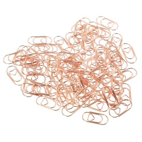 Gatuida 200 Stück Teiliges Mini Herz Büroklammern aus Metall Roségoldfarbene Paper Clips Langlebig und für Büro Schule und Studenten zur Praktischen Dokumentenbefestigung Gatuida 200 Stück Teiliges Mini Herz Büroklammern aus Metall Roségoldfarbene Paper Clips Langlebig und für Büro Schule und Studenten zur Praktischen Dokumentenbefestigung von Gatuida