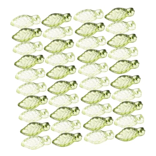 Gatuida 200 Stück Transparente Grüne Blattanhänger für Diy Schmuckherstellung Bastelbedarf für Armbänder und Grün von Gatuida