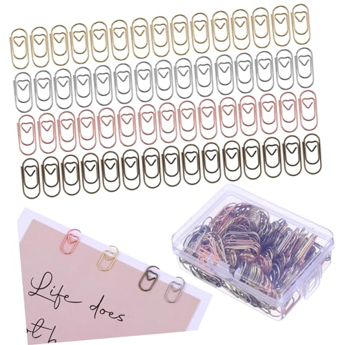 Gatuida 200Stücke Herzförmige Büroklammern aus Papierclips Gunmetal Roségold für Büro Schule und Kreative Projekte Robust und Charmant Gatuida 200Stücke Herzförmige Büroklammern aus Papierclips Gunmetal Roségold für Büro Schule und Kreative Projekte Robust und Charmant von Gatuida