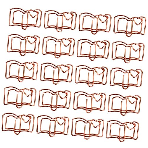 Gatuida 20Stücke Büroklammern Buchform Lustige Lesezeichen Clips für Notizen Karten und Scrapbooking Goldenes Design Gatuida 20Stücke Büroklammern Buchform Lustige Lesezeichen Clips für Notizen Karten und Scrapbooking Goldenes Design von Gatuida