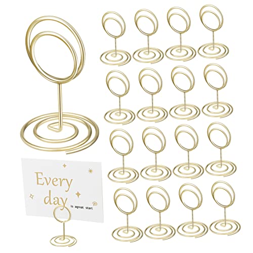 Gatuida 20Stücke Goldene Tischkartenhalter Herzform Clips Memo für Hochzeiten Partys Restaurants Stabil und Langlebig für Tischnummern und Menükarten von Gatuida
