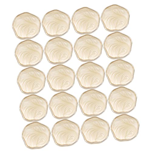 Gatuida 20Stücke Handgefertigte Nähknöpfe für Mäntel Pullover und Dekoration Polygonal Beige Stilvolle Knöpfe für DIY Modeprojekte von Gatuida