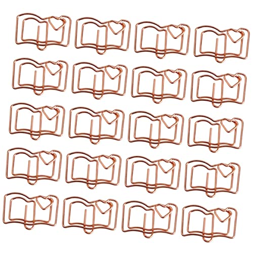 Gatuida 20Stücke Lesezeichen Clips Buchform Büroklammern für Notizen Memos Fotos aus Hochwertigem für Bürobedarf und Kreative Projekte von Gatuida