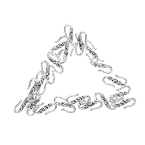 Gatuida 20Stücke S Förmiger Tibetanischer Silberverschluss für Schmuckherstellung Retro Design für Armbänder für DIY Projekte und Reparaturen von Gatuida