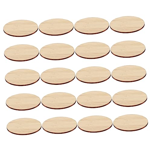 Gatuida 20Stücke Unfertige Runde Holzscheiben DIY Malerei Material Naturholz für Basteln Geschenkanhänger und Kreative Projekte von Gatuida