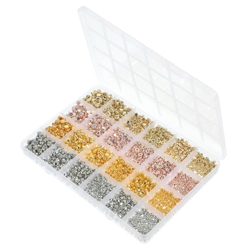 Gatuida 2160 Stück DIY Schmuckperlen Set Bunte Kunststoffperlen für Armbänder und Ohrringe Bastelzubehör für Kreative DIY Projekte von Gatuida