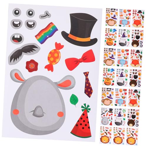 Gatuida 24 Blatt Belohnungsaufkleber Tiermotiv Selbstklebende Cartoon Sticker für DIY Handwerk Geschenkverzierung Scrapbooking und Lernmotivation im Klassenzimmer von Gatuida