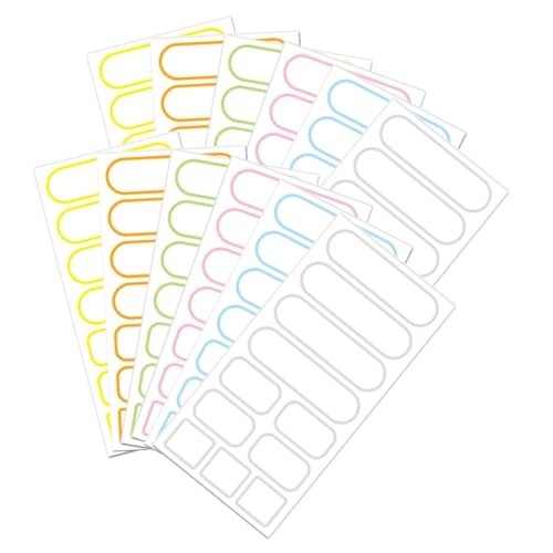 Gatuida 24 Blatt Teiliges Bunte Wasserdichte Selbstklebende Mehrzweck Etiketten mit Farbiger Umrandung Ablösbare Flaschenaufkleber zum Beschriften Praktische Klassifizierungssticker für Gatuida 24 Blatt Teiliges Bunte Wasserdichte Selbstklebende Mehrzweck Etiketten mit Farbiger Umrandung Ablösbare Flaschenaufkleber zum Beschriften Praktische Klassifizierungssticker für von Gatuida
