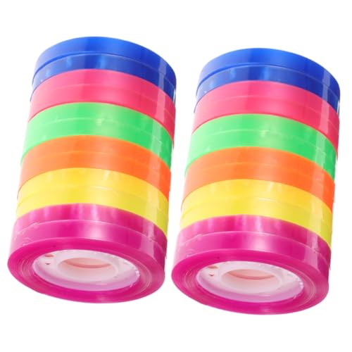 Gatuida 24 Rollen Bunte Transparent Klebebänder Selbstklebend DIY Scrapbooking Sticker für Tagebuch Planer Dekoration von Gatuida