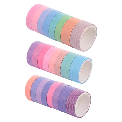 Gatuida 24 Rollen Teiliges Washi Tape Set Basic Farbiges Masking Tape DIY Dekoratives Klebeband für Scrapbooking Basteln Planer Verpackung Gatuida 24 Rollen Teiliges Washi Tape Set Basic Farbiges Masking Tape DIY Dekoratives Klebeband für Scrapbooking Basteln Planer Verpackung von Gatuida