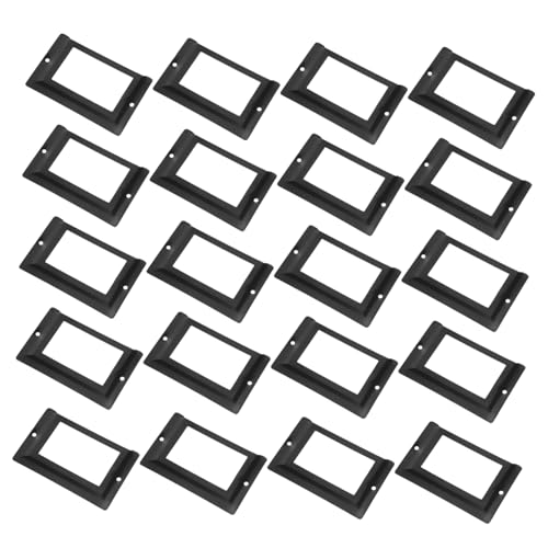 Gatuida 24 Stück Etikettenhalter aus Metall für Regale und Verpackungsboxen Vielseitig Einsetzbar Einfache Installation Retro Design für Büro und Zuhause von Gatuida