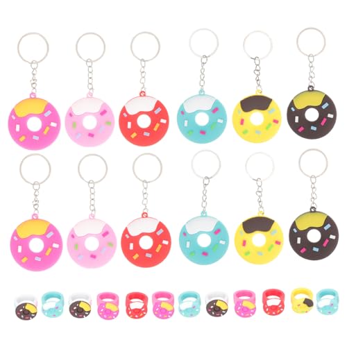 Gatuida 24 Stück Teiliges Donut Schlüsselanhänger Kindergeburtstag Mitgebsel Donut Party Dekorationen Praktische Softgummi Geschenkideen für Junge Mädchen von Gatuida