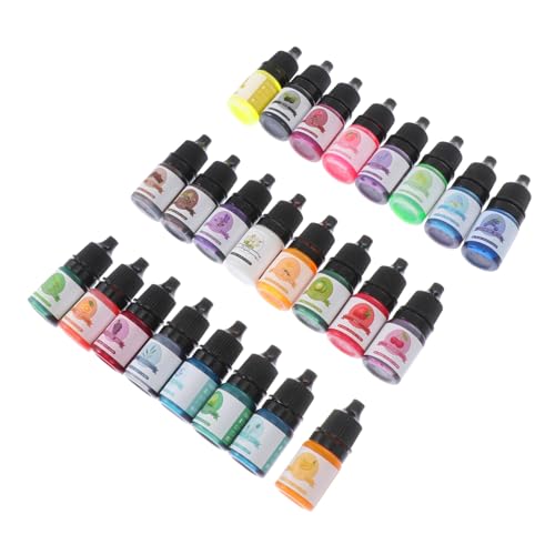 Gatuida 24 Stück Teiliges Flüssiges Farbpigment für Epoxidharz DIY Langlebiger Farbstabiler Farbstoff für Kristallharz Vielseitig Einsetzbar für Schmuck Nagelkunst und Bastelprojekte von Gatuida