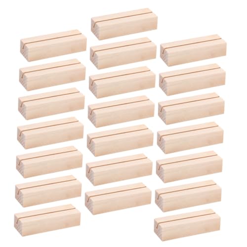 Gatuida 24 Stück Teiliges Holz Kartenhalter Rechteckige Tischkartenständer Praktischer Foto Memohalter für Hochzeit Party Bürodekoration Vielseitig Einsetzbar als Platzkartenhalter und von Gatuida