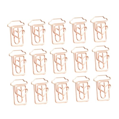 Gatuida 24 Stück Teiliges Papierklammern in Kaffee tassen form Roségold Kreative Büroklammern als Lesezeichen und Marker für Schule Büro Notizbücher und Kalender Modisches Design von Gatuida
