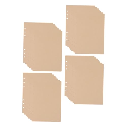 Gatuida 240 Stück Nachfüllbares Loose Leaf Notizpapier Blanko Kraftpapier Einlagen für Ringbuch Planer Tagebücher Skizzen Schreiben Bürobedarf von Gatuida