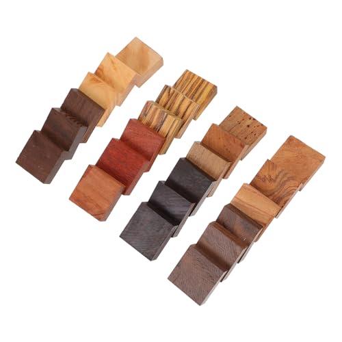 Gatuida 24Stücke Holz Ringe Rohlinge DIY Holz Schmuck Materialien für Bastelprojekte für Inlay Ringe und Holzfingerringe Polierte Schnitzblöcke für Handwerk von Gatuida