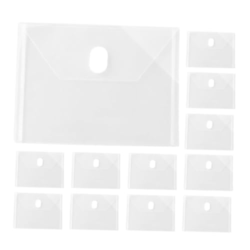 Gatuida 24Stücke Transparente Umschlagordner mit Klebebandverschluss Wasserdichte Dokumententaschen für Büro und Zuhause und Tragbar für Aufbewahrung von Bargeld von Gatuida