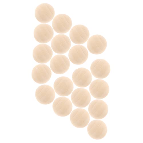 Gatuida 24Stücke Unvollendete Holzperlen für DIY Handwerk Halbe Holzperlen für Bastelprojekte Leicht zu Färben und Vielseitig Einsetzbar von Gatuida