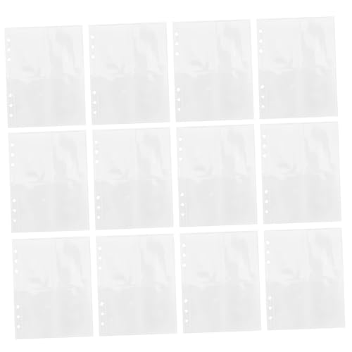 Gatuida 25 Blatt Teiliges Transparente PVC Binder Taschen für Budgetbuch Lose Einlagen für Ringbuch Praktische Umschläge zur Aufbewahrung von Belegen und Geld Vielseitig Einsetzbar für von Gatuida