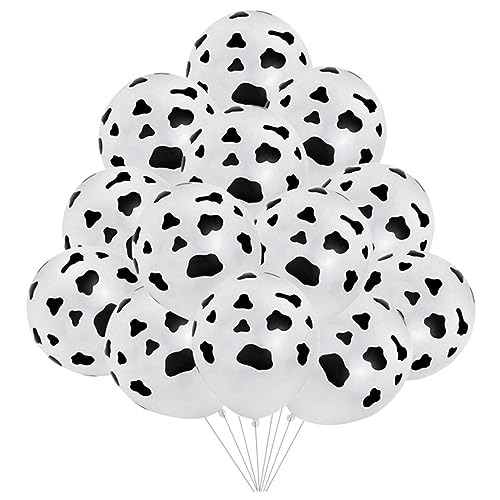 Gatuida 25 Stück Kühe bedruckte Luftballons Kindergeburtstagsdeko mit Kuhmotiv Luftballons mit Kuhdruck Ballon-Tiere-Kit Ballongirlande Cowboy-Party-Dekorationen westliche Partygeschenke von Gatuida
