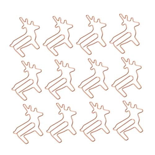 Gatuida 25 Stück Niedliche Tierförmige Büroklammern Metall Lesezeichen Clips im Roségold Design für Notizen Fotos und Kreative Bürodekorationen von Gatuida