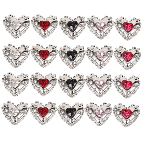 Gatuida 25 Stück Teiliges Nagel Charms Herzförmige Nail Art Dekorationen mit Strasssteinen Kleine Manicure Charms für DIY Nageldesigns für Party Hochzeit und Alltagsgebrauch Gatuida 25 Stück Teiliges Nagel Charms Herzförmige Nail Art Dekorationen mit Strasssteinen Kleine Manicure Charms für DIY Nageldesigns für Party Hochzeit und Alltagsgebrauch von Gatuida