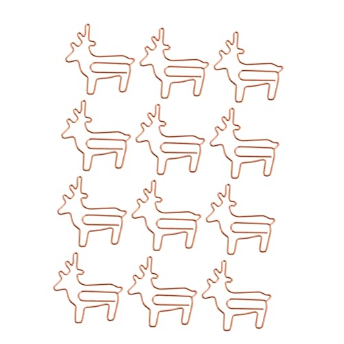 Gatuida 25 Stück Tierform Büroklammern Gold Kreative Büroklammern Niedliche Reh Design für Schule Büro Organisieren Dekorieren von Notizen Fotos Karten von Gatuida