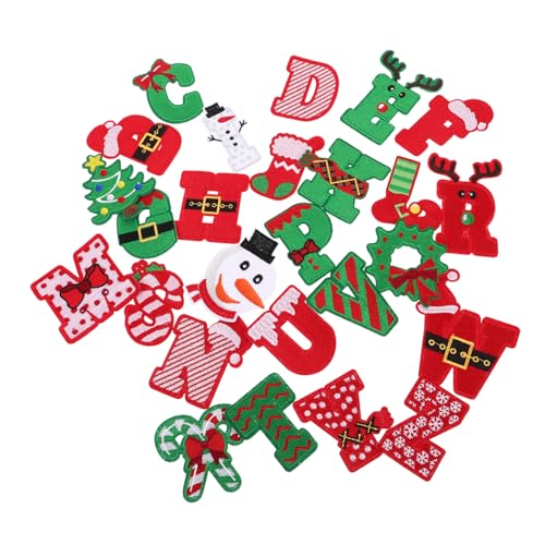 Gatuida 26 Stück Weihnachtsbuchstaben Patches zum Aufnähen Diy Bestickte Applikationen für Jeans Jacken Hosen Taschen und Rucksäcke Gatuida 26 Stück Weihnachtsbuchstaben Patches zum Aufnähen Diy Bestickte Applikationen für Jeans Jacken Hosen Taschen und Rucksäcke von Gatuida