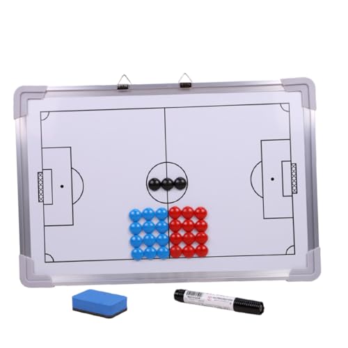 Gatuida 27 Stück Aluminium Fußball Taktiktafel Magnetisch mit Markern Whiteboard Stift Radiergummi und Aufhängevorrichtung Leichtes Coaching Trainingsbrett für Fußballspiele und von Gatuida